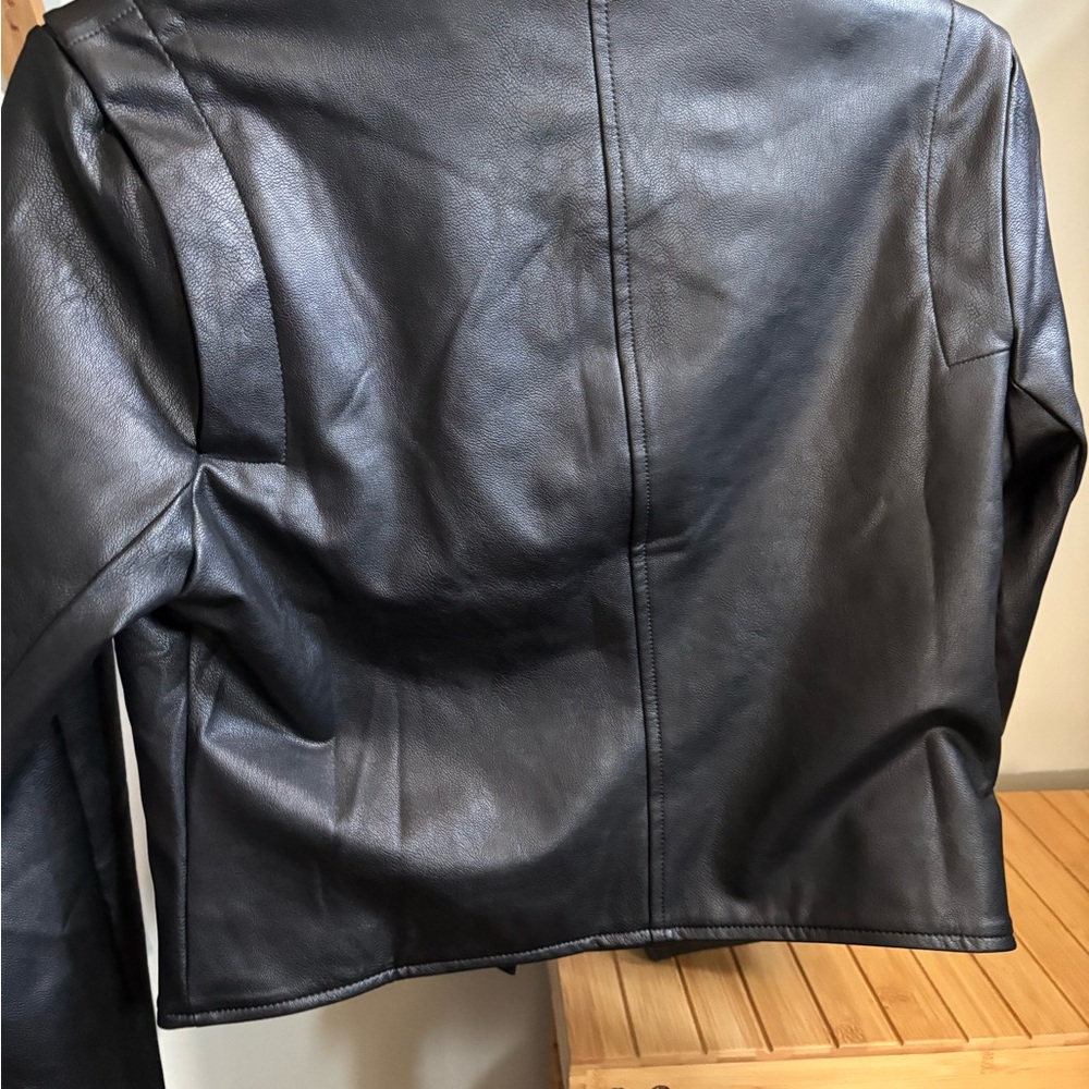 Spanx Black Faux Leather Jacket - Picture 3 of 4